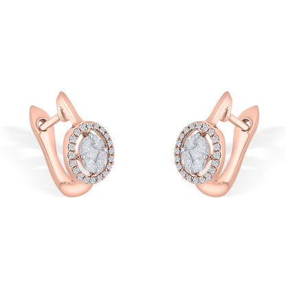 Orbelle Charm Rose Gold Hoops & Huggies Earring for Woman