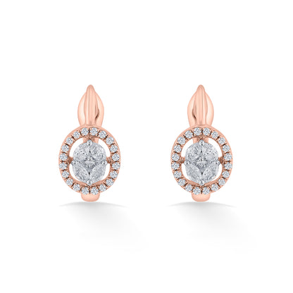 Orbelle Charm Rose Gold Hoops & Huggies Earring for Women