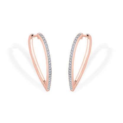 Gilded Sequence Gold Stud Diamond Earring for Woman