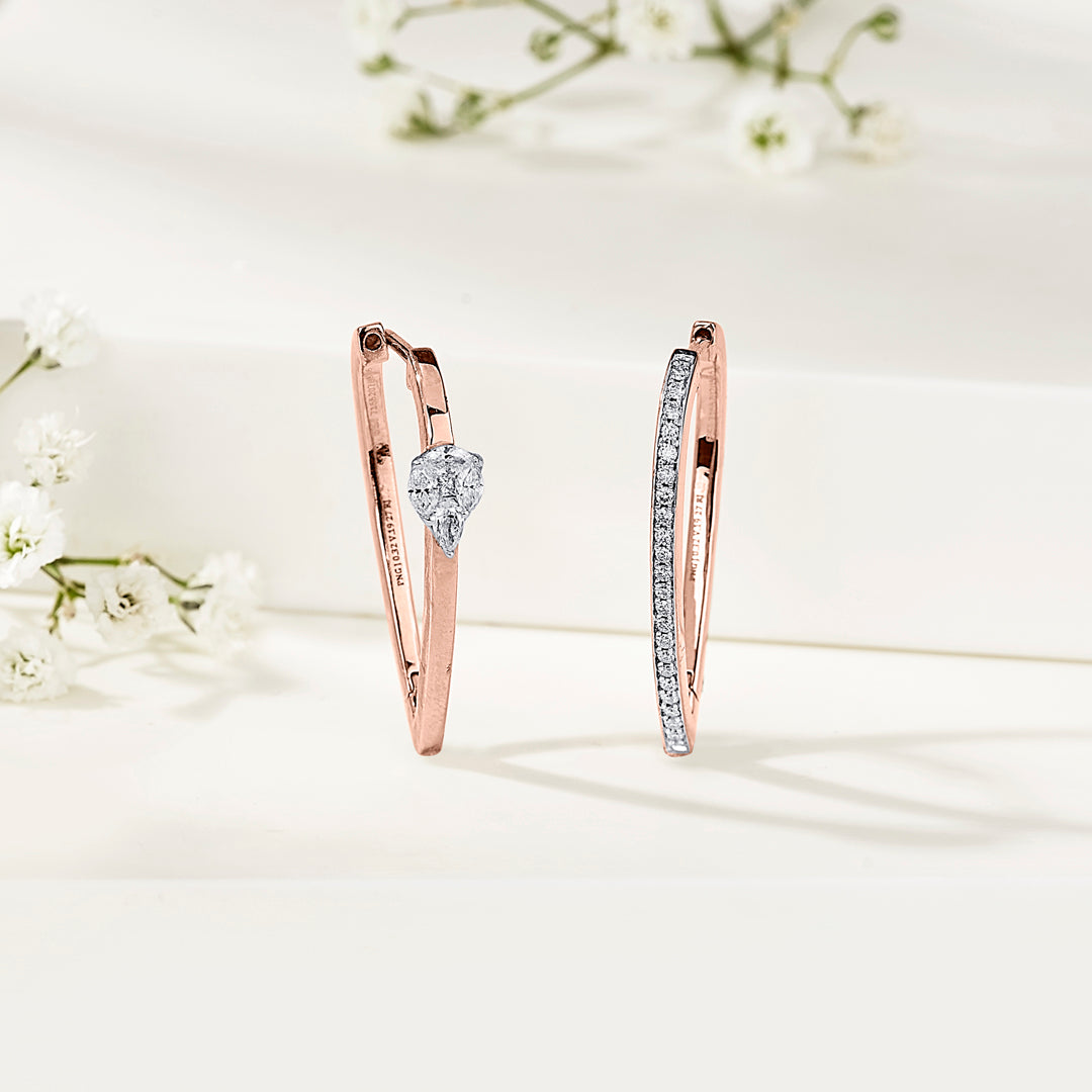 gilded sequence gold stud diamond earring for woman