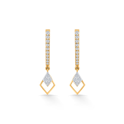 Gilded Glimmer Yellow Gold Dangler Earring for Women