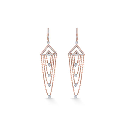 Cascade of Grace Gold & Diamond Drops & Dangler Earring For Women