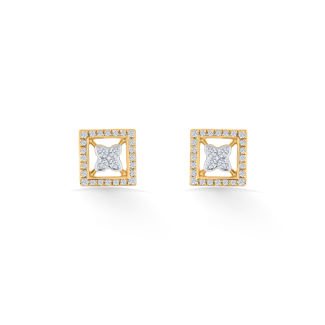 royal enclave yellow gold stud earring for women