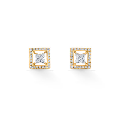 Royal Enclave Yellow Gold Stud Earring for Women