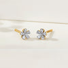 Floret Radiance Yellow Gold Stud Earring for Woman