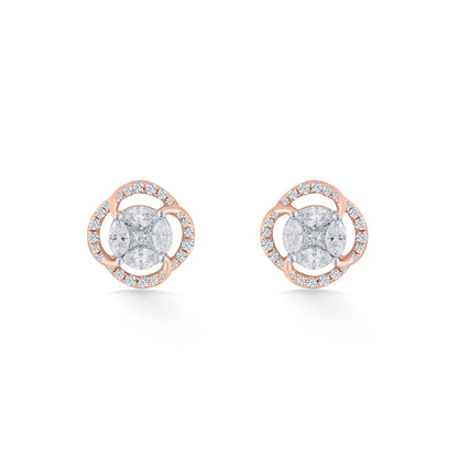 Majestic Sphere Rose Gold Stud Earring for Women