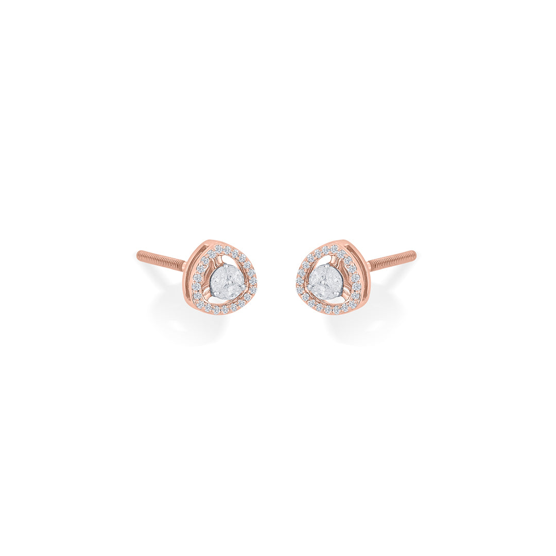 cosmic spark gold stud diamond earring for woman