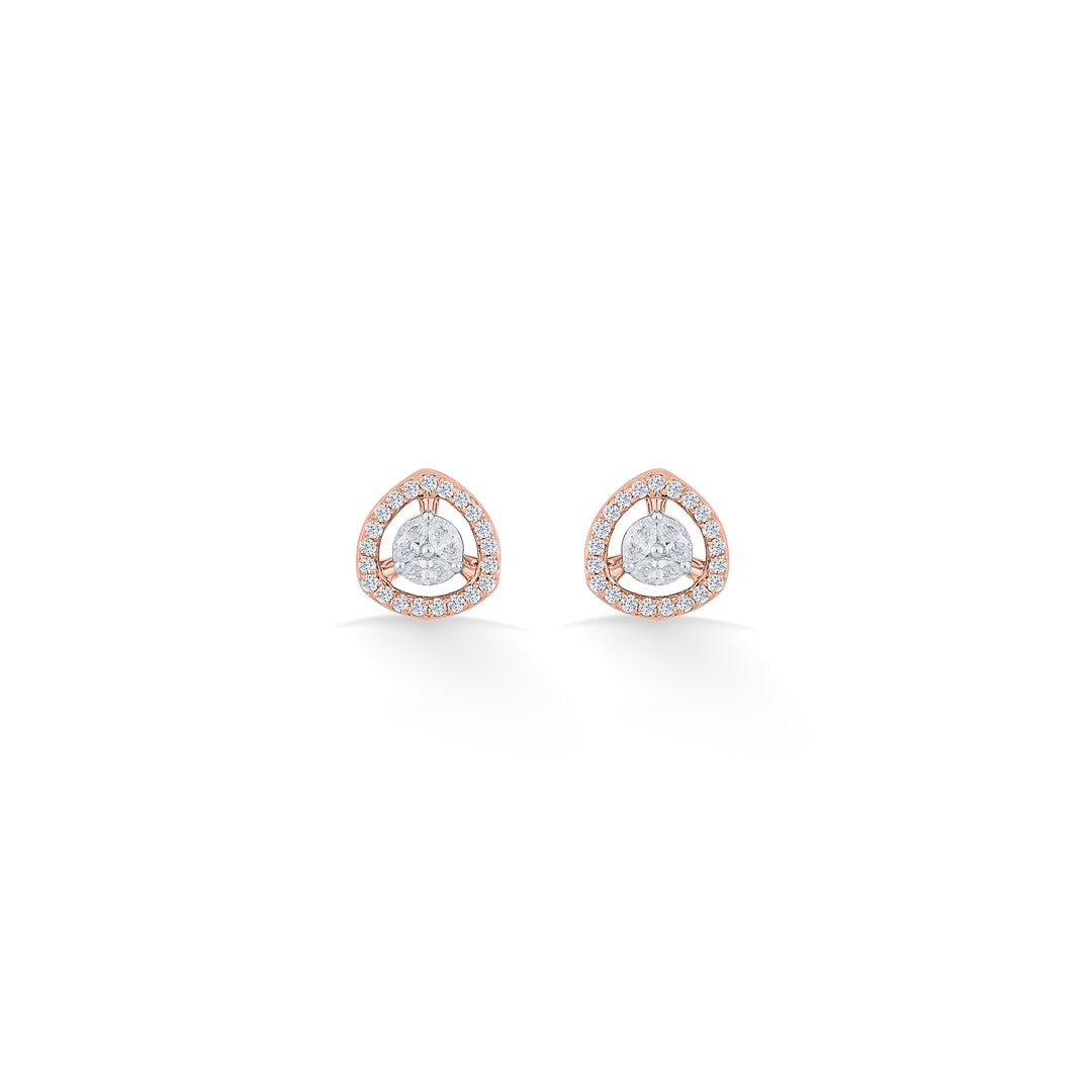 cosmic spark gold stud diamond earring for women