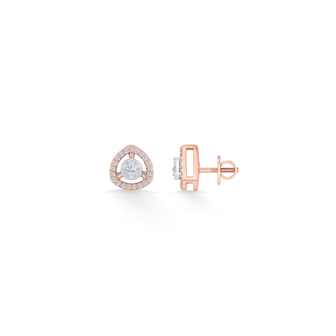 cosmic spark gold stud diamond earring for woman