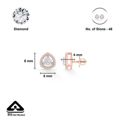 Cosmic Spark Gold Stud Diamond Earring for Woman