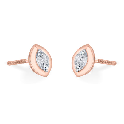 Gilded Vision Rose Gold Stud Earring for Woman