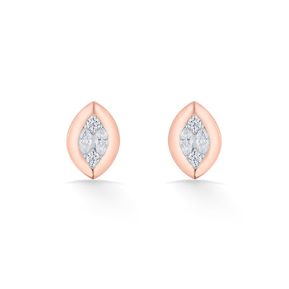 Gilded Vision Rose Gold Stud Earring for Women