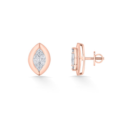 Gilded Vision Rose Gold Stud Earring for Woman