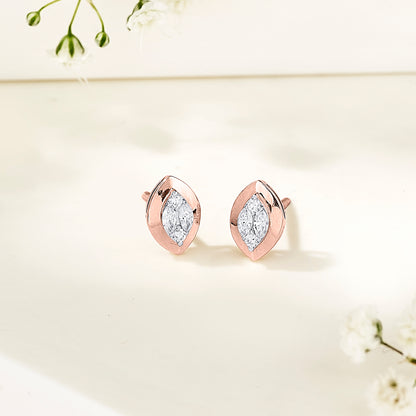 Gilded Vision Rose Gold Stud Earring for Woman