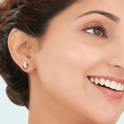 Gilded Vision Rose Gold Stud Earring for Woman