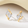 Starlit Window Gold Stud Diamond Earring for Woman