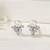 Opal Pearl Rose Gold Stud Diamond Earring For Woman