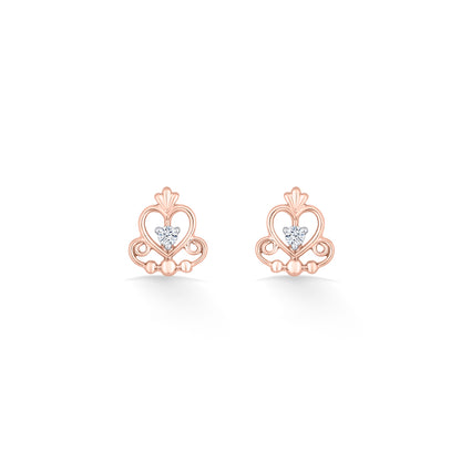 Royal Affection Gold & Diamond Stud Earring For Women