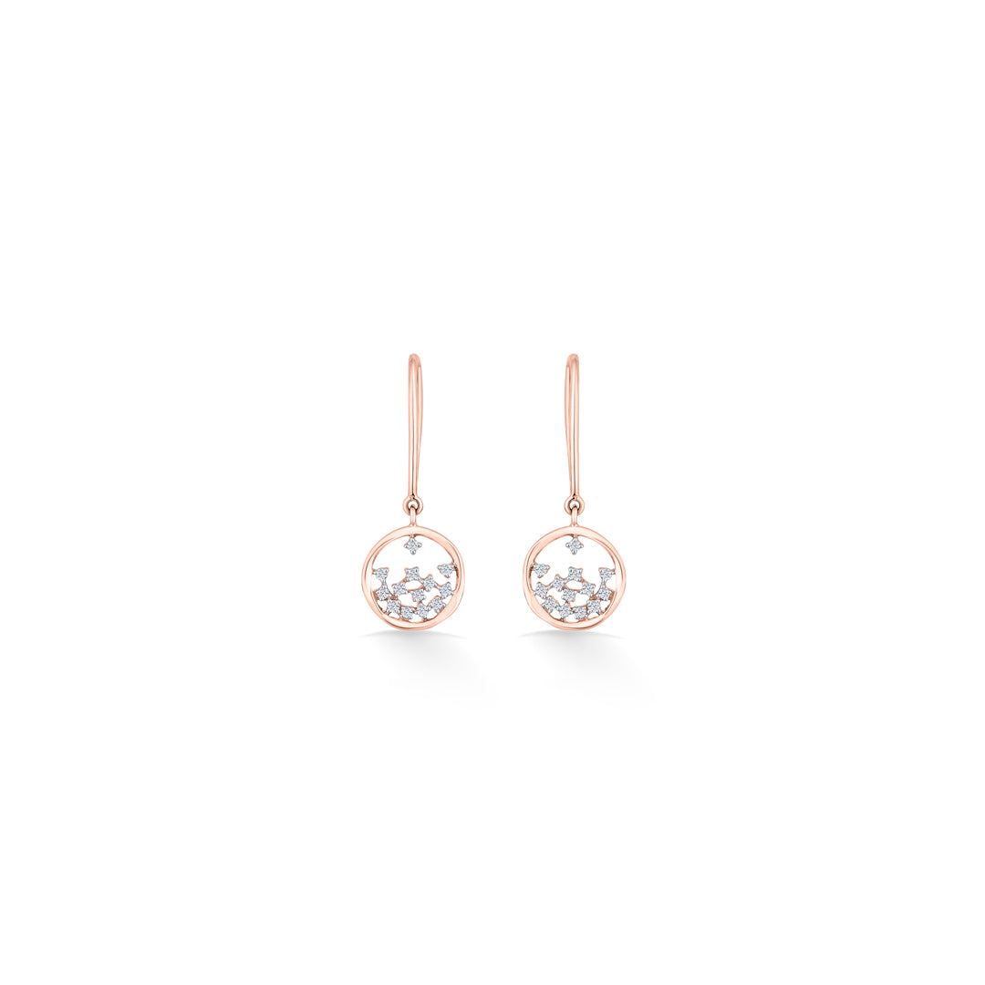 endless loops gold & diamond drops & dangler earring for women