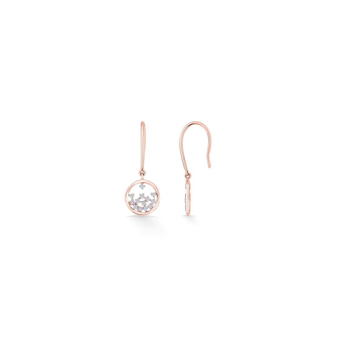 endless loops gold & diamond drops & dangler earring for women