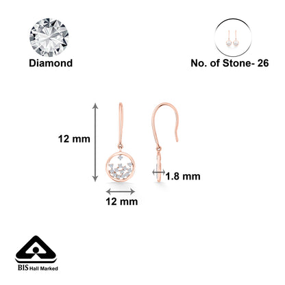 Endless Loops Gold & Diamond Drops & Dangler Earring For Women