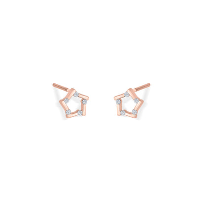 Starlight Spark Gold & Diamond Stud Earring For Woman