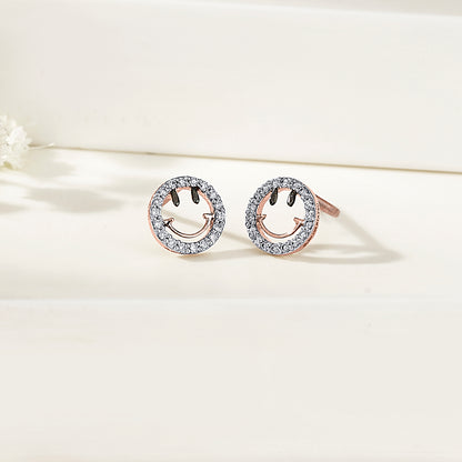 Jolly Shine Rose Gold Stud Diamond Earring For Woman