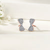 Diamond Bow Rose Gold Stud Diamond Earring For Woman