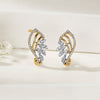 Serene Shell Gold & Diamond Hoops & Huggies Earring For Woman
