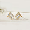 Eternal Foliage Gold & Diamond Stud Earring For Woman