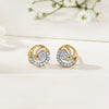 Orbiting Beauty Gold & Diamond Stud Earring For Woman