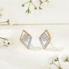 Sparkle Prism Gold Stud Diamond Earring for Woman