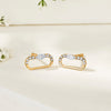 Ovalith Spark Gold Stud Diamond Earring