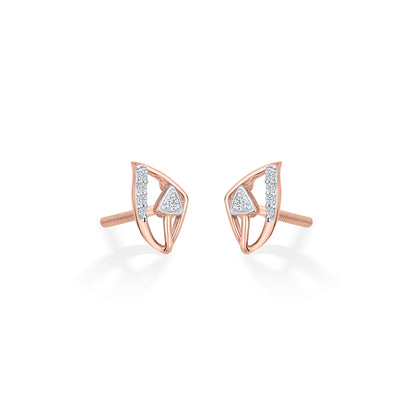 Evara Blink Gold Stud Diamond Earring