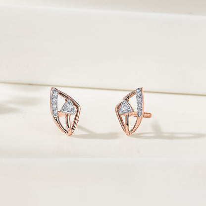 Evara Blink Gold Stud Diamond Earring