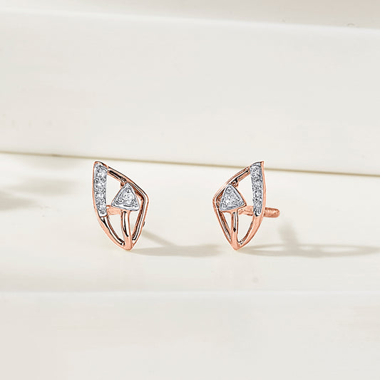 Evara Blink Gold Stud Diamond Earring