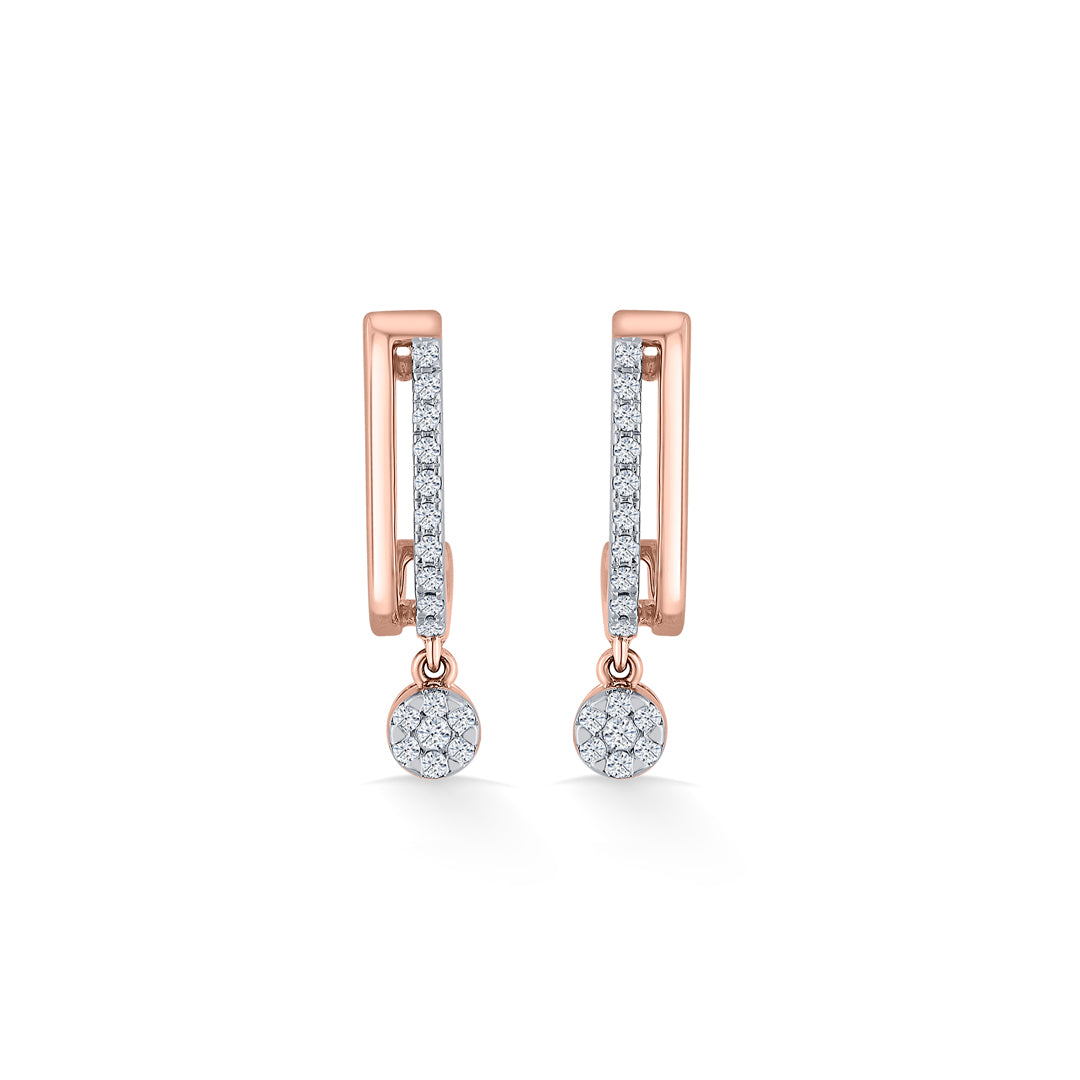 dangleva glow gold stud diamond earring