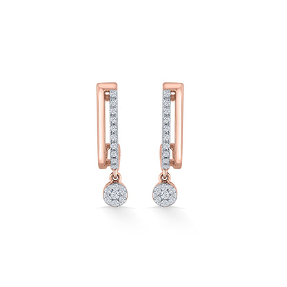 Dangleva Glow Gold Stud Diamond Earring