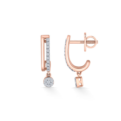 Dangleva Glow Gold Stud Diamond Earring