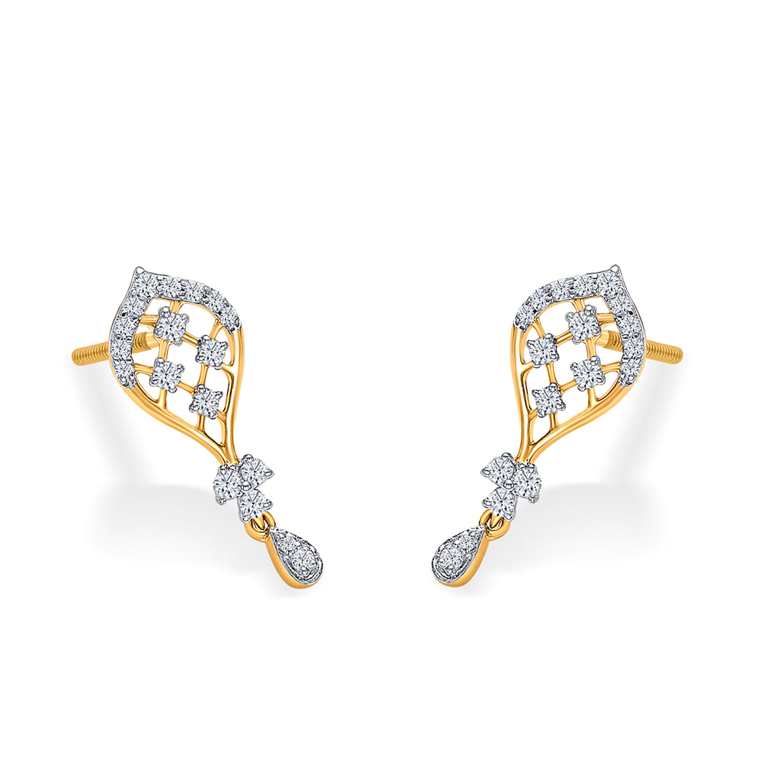 twilight surge gold & diamond pendant set for women