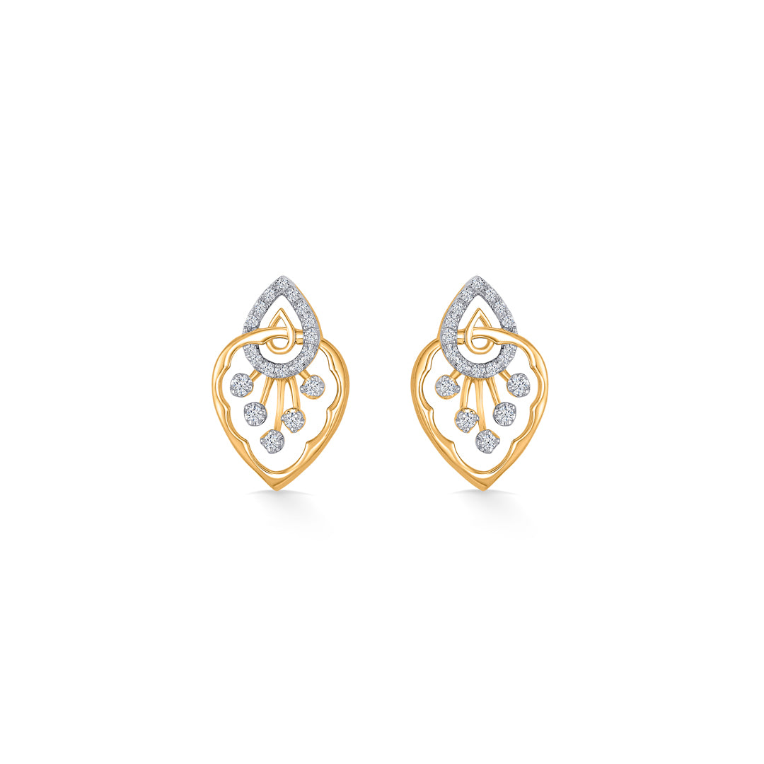 Spark Mesh Gold & Diamond Pendant Set For Women