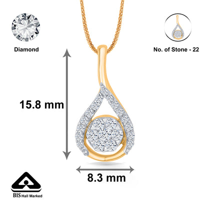 Ornaya Shine Gold & Diamond Modern Necklace