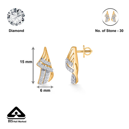 Luminous Drift Gold & Diamond Pendant Set For Women