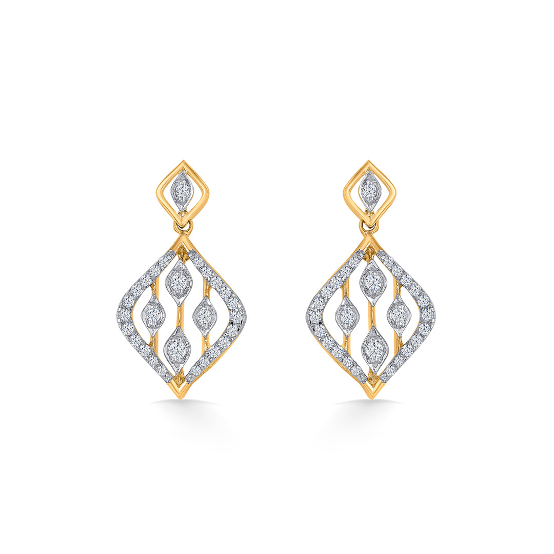 Dazzle Net Gold & Diamond Pendant set Pendant For Women