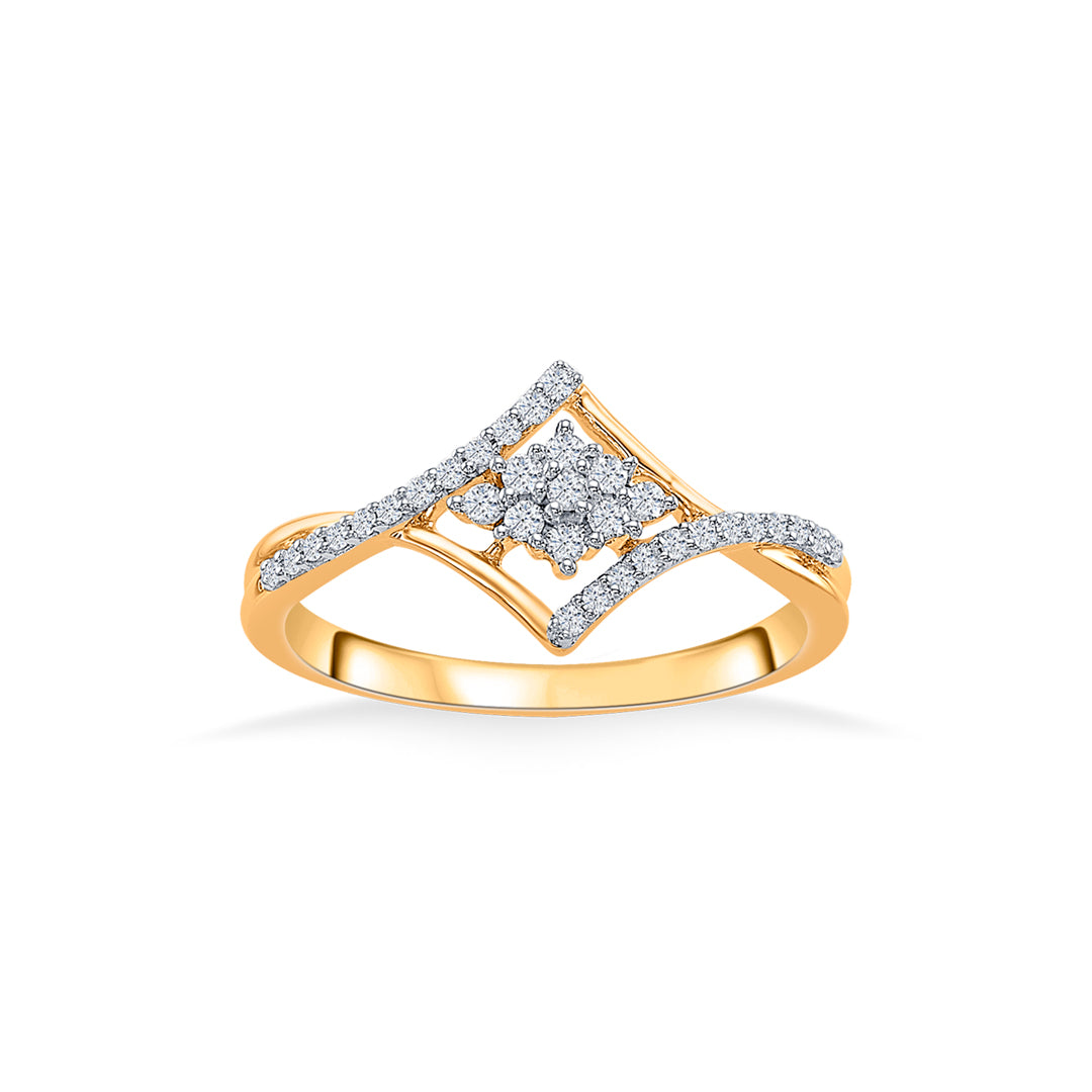 Urban Gold & Diamond Ring For Women