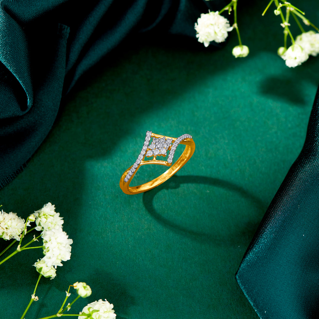 urban gold & diamond ring for women