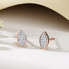 Marquise Glow Rose Gold Stud Diamond Earring For Woman
