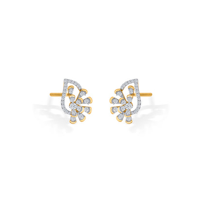 Elysian Spark Rose Gold Stud Diamond Earring For Woman