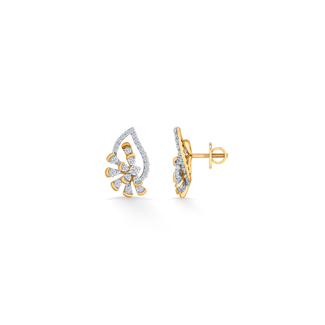 elysian spark rose gold stud diamond earring for woman