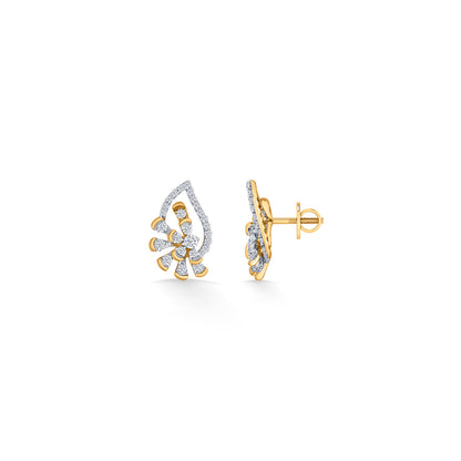 Elysian Spark Rose Gold Stud Diamond Earring For Woman
